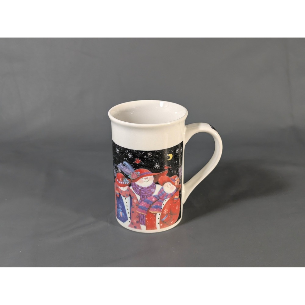 Royal Norfolk Snowman Winter Coffee Mug Ceramic Holiday Tea Cup 4.75 Inch Tall